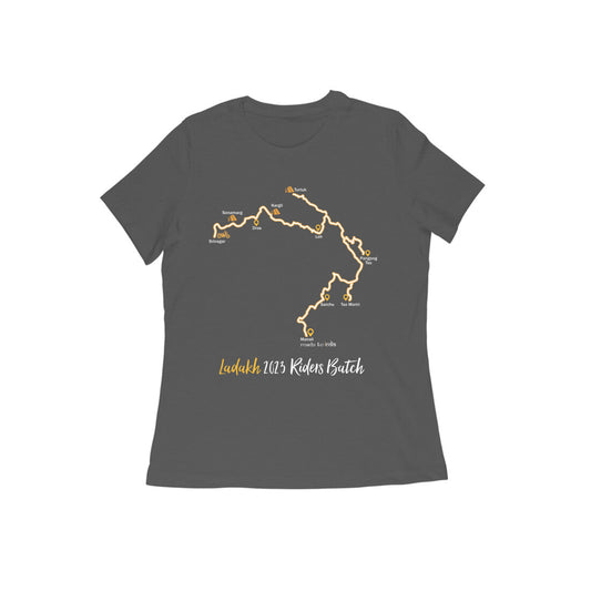 LADAKH 2023 RIDERS BATCH - T SHIRTS FOR WOMEN (MULTI COLOUR) - ready to conquer the roads of Ladakh