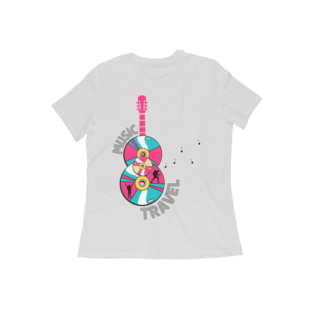 MUSIC, TRAVEL - WOMENS GUITAR T SHIRT - Healing in progress