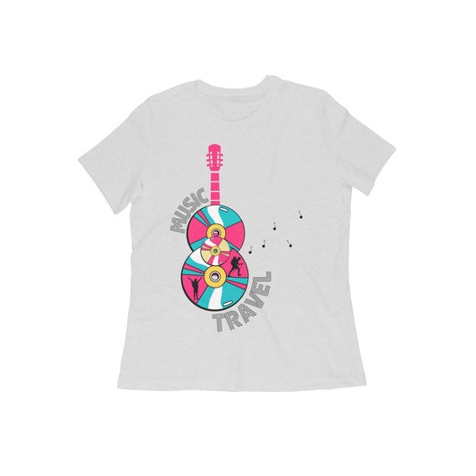 MUSIC, TRAVEL - WOMENS GUITAR T SHIRT - Healing in progress