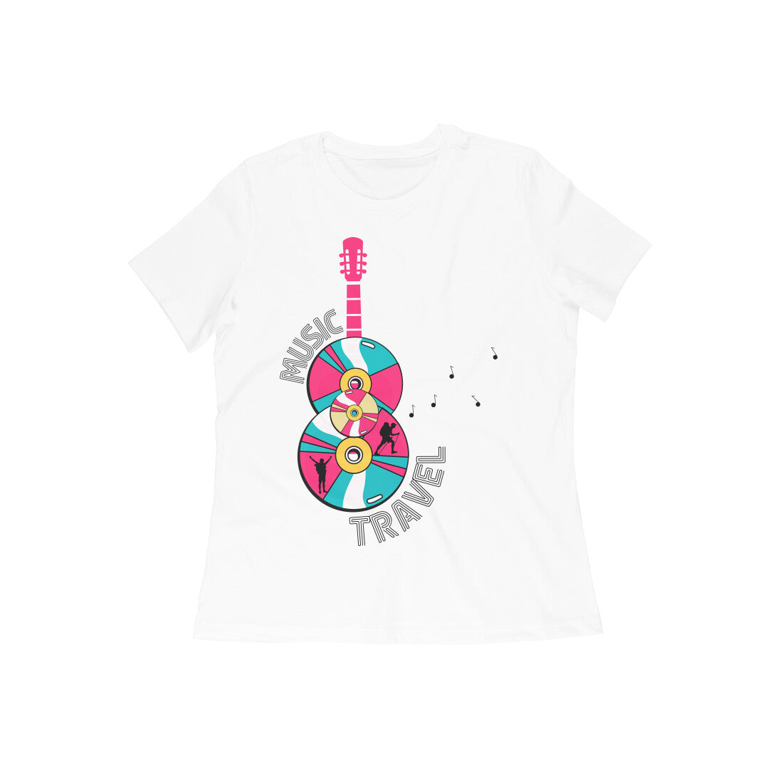 MUSIC, TRAVEL - WOMENS GUITAR T SHIRT - Healing in progress