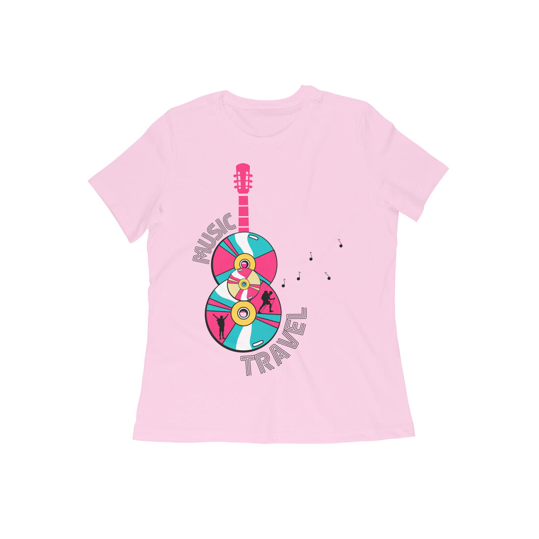 MUSIC, TRAVEL - WOMENS GUITAR T SHIRT - Healing in progress