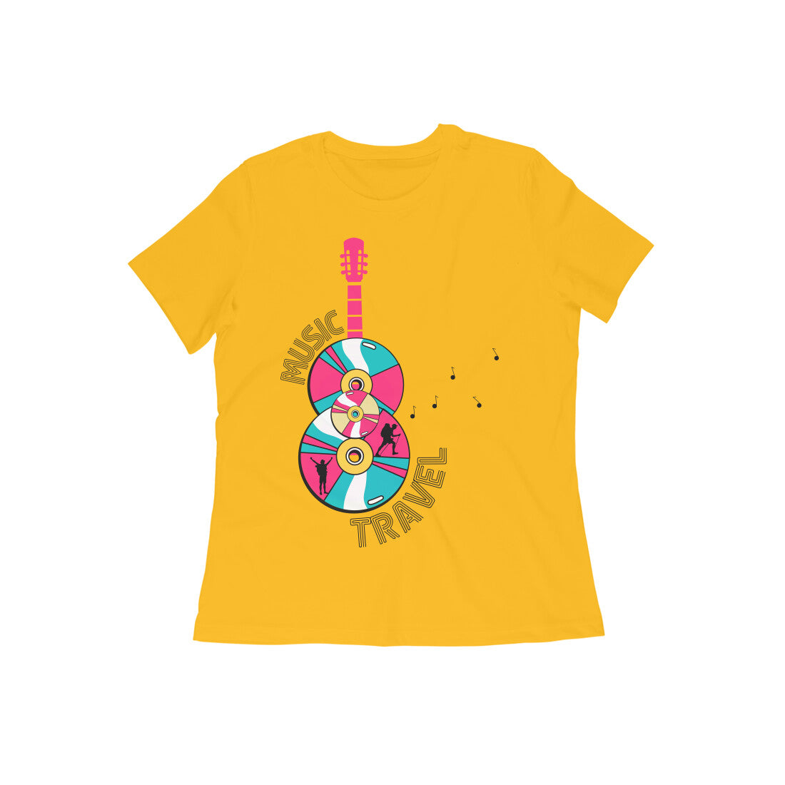 MUSIC, TRAVEL - WOMENS GUITAR T SHIRT - Healing in progress
