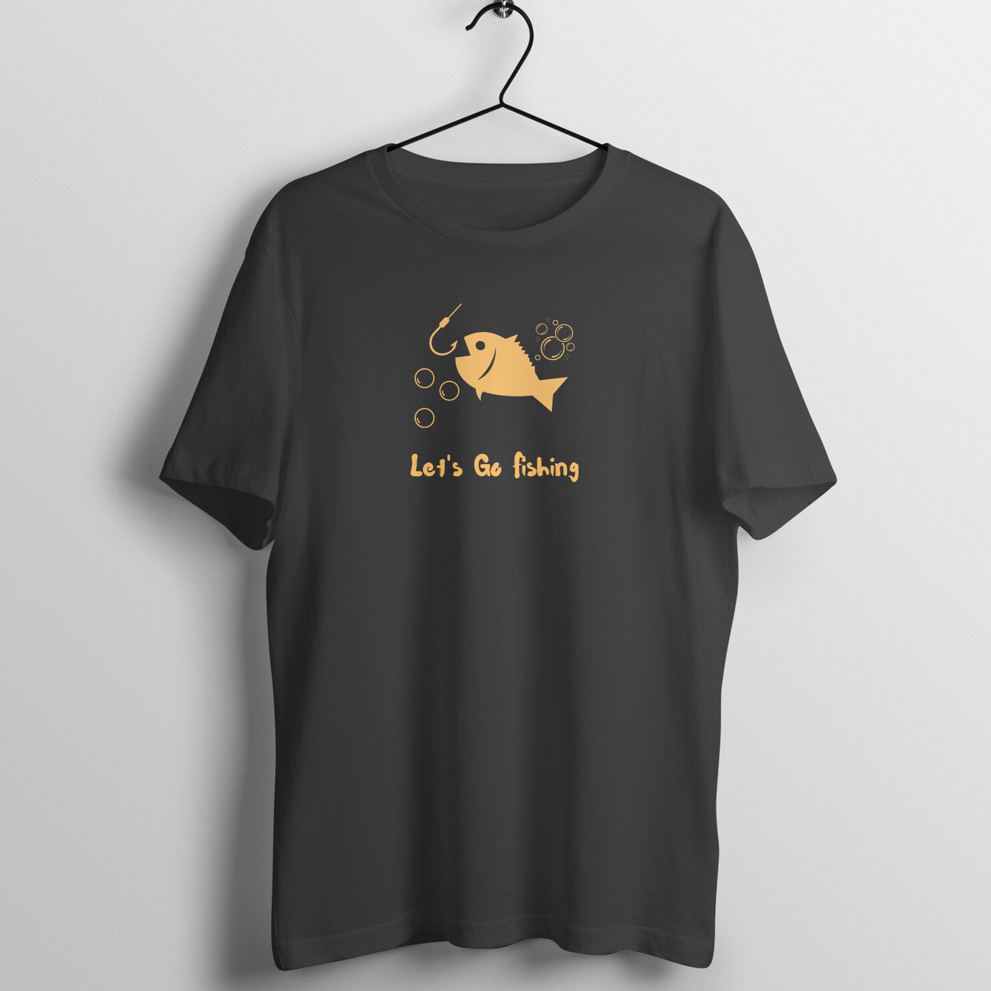 LETS GO FISHING - HALF SLEEVE TSHIRT UNISEX - love for fishing