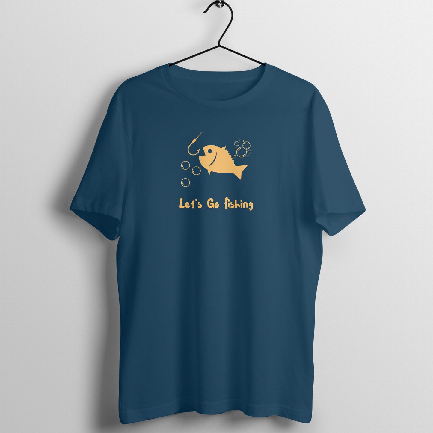 LETS GO FISHING - HALF SLEEVE TSHIRT UNISEX - love for fishing