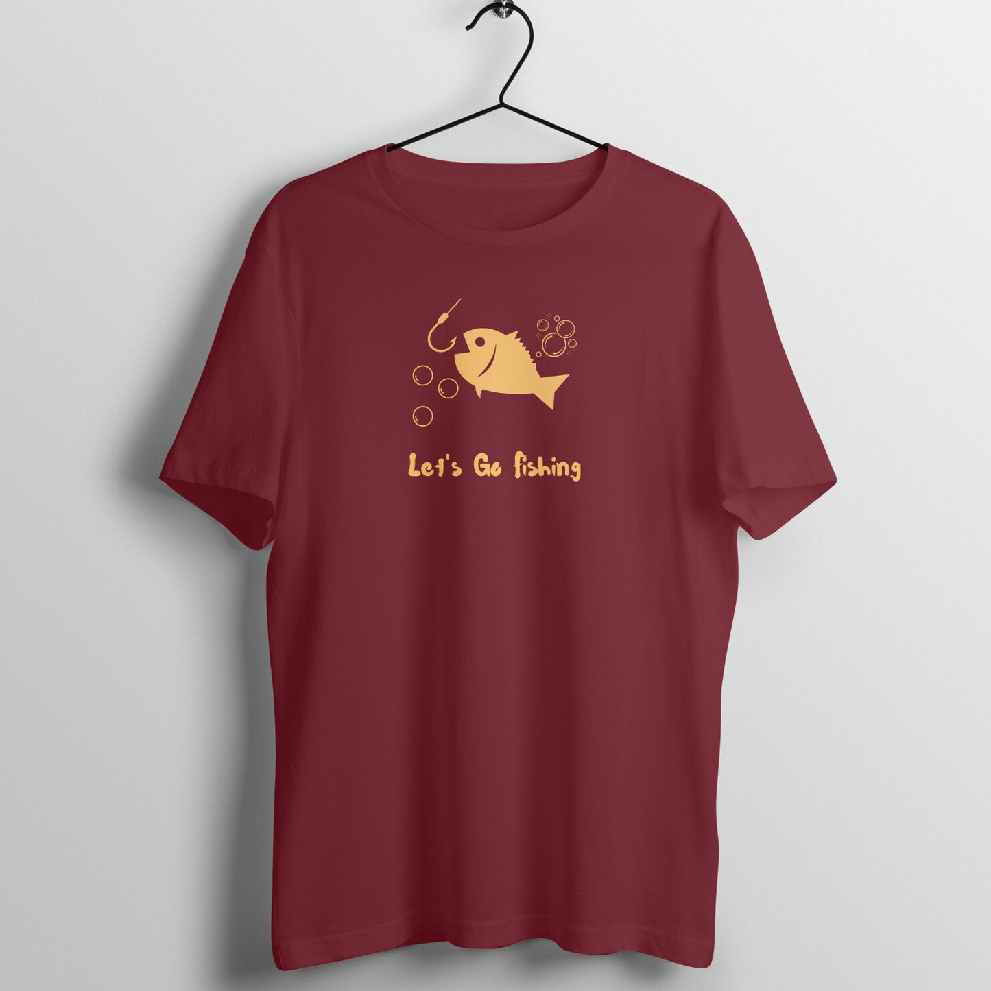 LETS GO FISHING - HALF SLEEVE TSHIRT UNISEX - love for fishing
