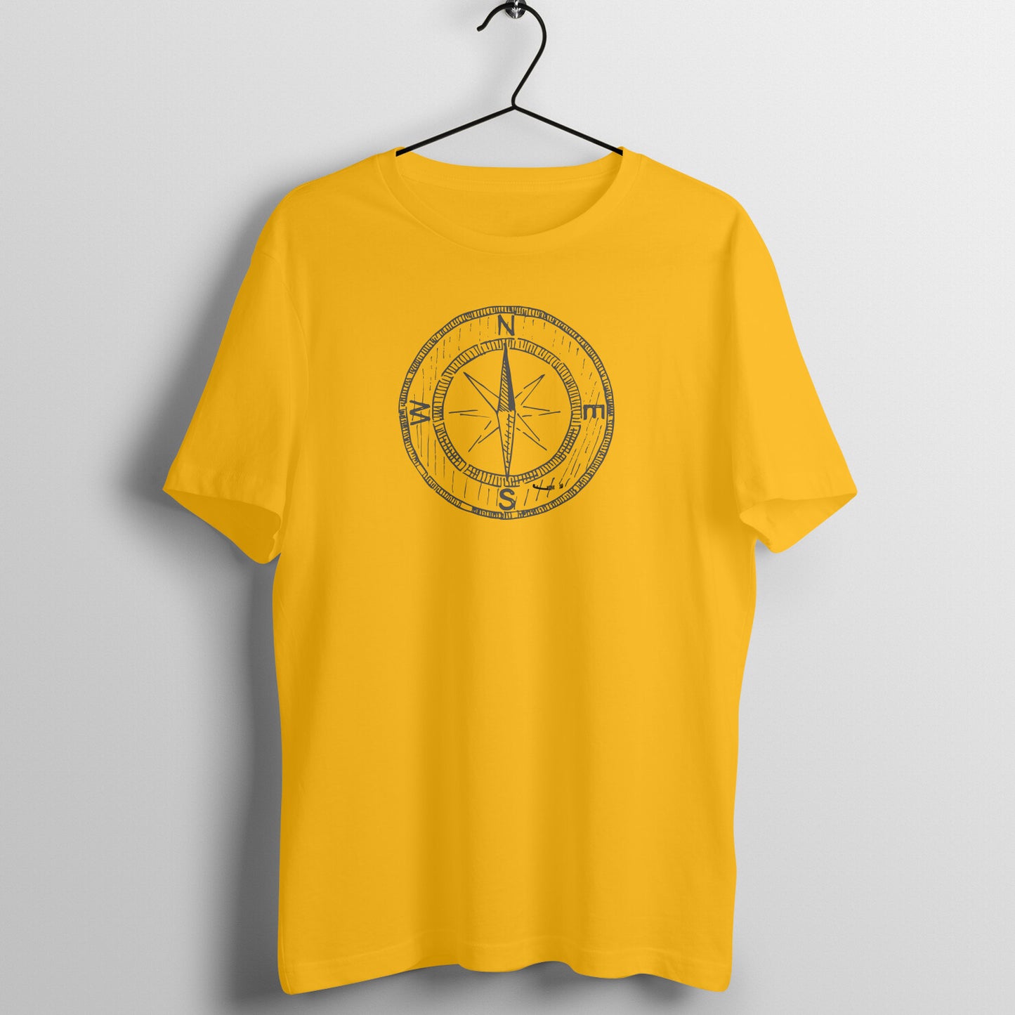 ROAMING WITH DIRECTION - UNISEX T SHIRT - Find Your Way to Adventure with Compass Graphics Sketch T-Shirt